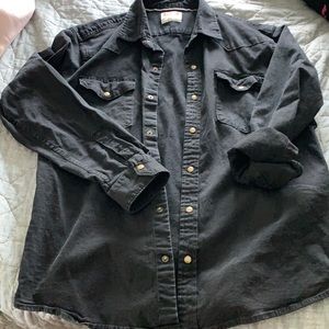 Wrangler black button down